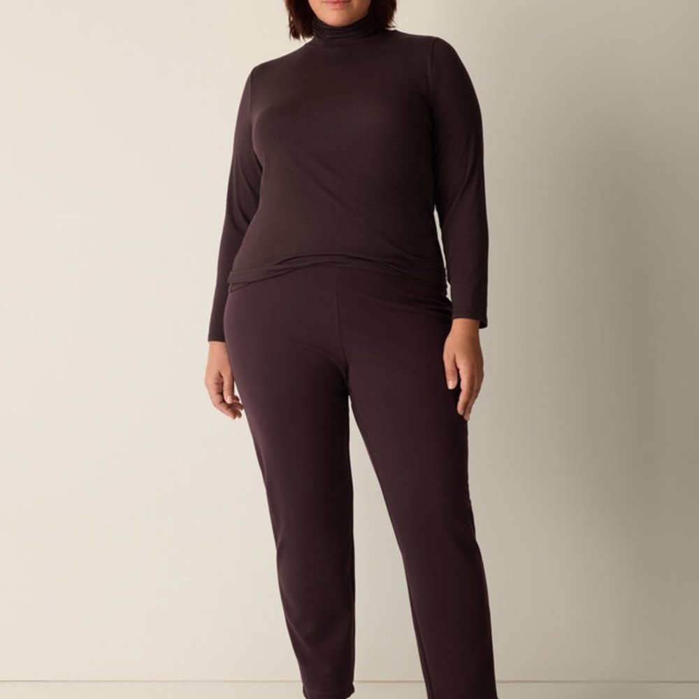 Eileen Fisher NEW Slim Ponte Pants in Deep Brown